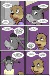 2:3 anthro asinus base_three_layout comic dialogue donkey duo english_text equid equine female grid_layout hi_res jennifer_(study_partners) mammal mustelid otter regular_grid_layout sarah_(study_partners) six_frame_grid six_frame_image speech_bubble study_partners text three_row_layout thunderouserections