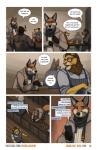 2018 anthro bartender bovid bovine bradley_(kimmykun) canid canine cattle cellphone comic derek_(kimmykun) dialogue douglas_kim electronics english_text eyewear facial_hair felid fluffy fluffy_tail fox gavin_(kimmykun) glasses group hi_res horn lion male mammal nathan_(kimmykun) pantherine phone scarf smartphone speech_bubble tail text texting tiger url