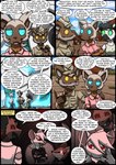 2017 absurd_res anthro balderdash_(kitfox-crimson) blue_eyes brianna_(kitfox-crimson) clothed clothing clover_(kitfox-crimson) coat colored comic dasyuromorph dialogue dialogue_box english_text female fur green_eyes hi_res in_our_shadow jayrunner_(kitfox-crimson) kitfox-crimson lab_coat lemur machine male mammal marsupial mecha murid murine numbat primate rat red_eyes rodent schorl_(kitfox-crimson) speech_bubble strepsirrhine text topwear white_body white_clothing white_fur yellow_eyes zipster_zoom_(kitfox-crimson)