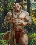 Rating: s
ID: 5329438
Date: 2025-01-25 10:19:25 -0500
Status: active
Score: 119
2024 4:5 5_fingers abs anthro bottomwear bracelet canid canine canis clothed clothing detailed_background druid fingers forest forest_background front_view fur hi_res holding_object holding_staff jewelry loincloth loincloth_only looking_at_viewer magic_user male mammal muscular muscular_male nature nature_background necklace nipples pecs pelvic_curtain plant realistic_lighting red_bottomwear red_clothing red_loincloth signature solo staff standing tail taran_fiddler topless tree tribal_spellcaster vein veiny_muscles wolf post #5329438