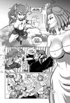 animal_humanoid black_and_white blood bodily_fluids boosette bowser bowsette_meme bracelet breasts cannon clothing cloud collar comic covering covering_breasts crown dialogue dodo_(mario) dragon dragon_humanoid dress drill_curls elemental_manipulation english_text female group hair hand_fan headgear hi_res horn human humanoid jewelry king_boo luigi's_mansion mammal mario_bros meme monochrome mythological_creature mythological_scalie mythology nintendo nipple_outline pencils_(artist) queen_valentina ranged_weapon scalie shell spiked_bracelet spiked_collar spiked_tail spikes spikes_(anatomy) spirit super_crown super_mario_rpg_legend_of_the_seven_stars tail text weapon wounded