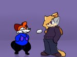 4:3 anthro blue_clothing blue_jacket blue_topwear canid canine clothing duo fox hands_in_both_pockets huge_thighs jacket male male/male mammal purple_eyes soups_(superiorfox) standing staring_into_eyes thick_thighs topwear zoryx zoryxwashere