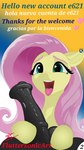 9:16 balls duo english_text equid equine erection female feral fluttershy_(mlp) fluttersonicart friendship_is_magic fur genitals greeting hair hasbro hi_res horse king_sombra_(mlp) male male/female mammal my_little_pony open_mouth penis pink_hair pony sex smile text yellow_body