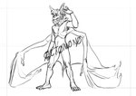 0ct0m0n0 anthro bat eyes_closed featureless_crotch front_view male mammal membrane_(anatomy) membranous_wings monochrome mouth_closed nude signature simple_background sketch solo standing wings