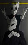 Rating: s
ID: 5595851
Date: 2025-05-24 19:49:58 -0400
Status: active
Score: 0
4_fingers absurd_res alien anthro arm_tattoo arms_out black_clothing black_hair black_necktie black_sclera black_shirt black_topwear blue_clothing blue_eyes blue_lips blue_shirt blue_topwear bottomwear clothing collared_shirt concrete concrete_wall davespaceman dress_pants dress_shirt duo eyeliner eyeshadow fingers frowning_at_viewer gills glowing glowing_eyes green_eyes grey_bottomwear grey_clothing grey_pants hair head_crest head_markings heterochromia hi_res interlocked_fingers lights lips lipstick looking_at_viewer makeup male marine markings moody necktie night nonbinary_(lore) pants psychic pupils raindrop raining red_necktie reptile scalie science_fiction shirt slit_pupils smile smiling_at_viewer spines sweater tattoo topwear trans_(lore) turtleneck unimpressed unusual_hair vinesian votz_mairlean_(davespaceman) wall_(structure) wet white_body white_hair xezo_kaine_(davespaceman) yellow_eyes post #5595851