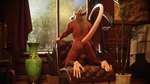 16:9 3d_(artwork) anthro anus athletic athletic_anthro athletic_male backsack balls big_balls biped brown_balls brown_body brown_fur butt chair claws digital_media_(artwork) drakk_art flaccid fur furniture genitals hairless_tail hand_feet hi_res humanoid_genitalia kneeling kneeling_on_chair looking_away male mammal master_splinter murid murine nude on_chair penis perineum plant presenting ralic_turman rat rodent solo tail teenage_mutant_ninja_turtles vase widescreen window