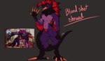 anthro beak behemoth_(dauntless) big_breasts bloodshot_shrowd_(dauntless) breasts claws dauntless digital_media_(artwork) female fur genitals hair looking_at_viewer nipples non-mammal_breasts non-mammal_nipples nude pjthewolf pussy simple_background smile solo tail