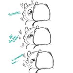 1:1 2023 achuchones_(unicorn_wars) anthro bear biped blush comic dialogue duo gordi_(unicorn_wars) heart_symbol hi_res kissing mammal nekovid simple_background sketch spanish_text text translated unicorn_wars white_background