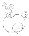 2020 3_toes animal_crossing anthro avian avian_feet bar_emanata beak belly big_belly bird black_and_white blouse butt clothing countershade_face countershade_feathers countershading digital_drawing_(artwork) digital_media_(artwork) dipstick_beak emanata eyelashes eyes_closed eyeshadow feathered_wings feathers feet female female_anthro flamingo flora_(animal_crossing) front_view full-length_portrait happy hi_res huge_belly huge_thighs hyper_pear maddeku makeup membrane_(anatomy) monobutt monochrome morbidly_obese morbidly_obese_anthro morbidly_obese_female nintendo obese obese_anthro obese_female open_beak open_mouth overweight overweight_anthro overweight_female portrait simple_background sketch smile solo striped_legs tail tail_feathers thick_thighs three-quarter_view toes tongue topwear webbed_feet white_background wide_hips winged_arms wings