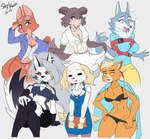 2021 aggretsuko anthro beastars black_bra black_clothing black_panties black_underwear blush blush_lines bra breasts caitian canid canid_demon canine canis cleavage clothed clothing countershading dated demon diane_foxington domestic_dog dr._t'ana dreamworks ear_piercing ear_ring eyewear eyewear_on_head felid female fox frilly frilly_bra frilly_clothing frilly_panties frilly_underwear fur glasses glasses_on_head group harness hellhound helluva_boss hi_res illumination_entertainment inui_(aggretsuko) juno_(beastars) lingerie loona_(helluva_boss) mammal multicolored_body multicolored_fur mythological_canine mythological_creature mythology panties piercing pink_bra pink_clothing pink_panties pink_underwear porsha_crystal ring_piercing safety_harness sanrio sing_(movie) sitting skykain star_trek star_trek_lower_decks the_bad_guys two_tone_body two_tone_fur underwear underwear_only wardrobe_malfunction wolf