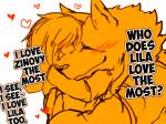 4:3 anthro canid canine canis comic duo english_text female fur hair hard_translated human kemono lila_(kashiwagi_aki) male mammal muscular short_hair text third-party_edit translated translation_edit wolf yakantuzura young zinovy