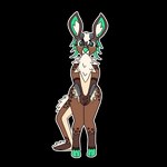 1:1 2023 alpha_channel ambiguous_gender anthro atticus_(disambiguation) biped brown_body brown_ears brown_fur brown_tail bump_attack chest_tuft deer ear_markings eyelashes fangs fur fur_markings gloves_(marking) green_body green_ears green_eyes green_fur green_hair grey_body hair hooves leg_markings mammal markings multicolored_body multicolored_ears multicolored_fur multicolored_tail neck_tuft smile socks_(marking) solo spots spotted_markings tail tail_markings tail_tuft tan_body tan_fur tan_tail teeth tuft two_tone_body two_tone_ears two_tone_fur two_tone_tail white_body white_ears white_fur white_hair white_tail