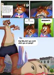 2024 4_fingers angry anthro bottomwear brown_body brown_fur building canid canine cheek_tuft city city_background cityscape clothed clothing comic confusion detailed_background dialogue disney driving duke_weaselton duo english_text facial_tuft fairytalesartist fingers fox fur gideon_grey hi_res humanoid_heel lagomorph least_weasel leporid looking_down macro macro_anthro macro_male male mammal multicolored_body multicolored_fur mustelid musteline outside pawpads paws pivoted_ears red_eyes red_fox shirt shocked shorts size_difference speech_bubble teeth text topwear true_fox true_musteline tuft vehicle weasel yelling zootopia