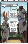 2024 5_fingers absurd_res anthro beastars black_nose breasts brown_body brown_fur canid canine canis clothed clothed_anthro clothed_female clothing comic confident dialogue domestic_rabbit dress duo dwarf_rabbit english_text female fingers fist fur grey_body grey_fur haru_(beastars) hi_res humanoid_hands juno_(beastars) kneeling lagomorph larger_female leporid lewduck mammal on_one_knee oryctolagus page_number rabbit school_uniform size_difference smaller_female smile speech_bubble standing text uniform white_body white_fur wolf