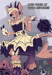 Rating: s
ID: 5177357
Date: 2024-11-12 13:41:06 -0500
Status: active
Score: 44
anthro beherit canid canine cleaning_tool clothed clothing crossdressing dialogue digital_media_(artwork) dress english_text feather_duster femboy group hair macro maid_apron maid_headdress maid_uniform male mammal one_eye_closed paws text uniform post #5177357