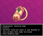 burgerpants chastity_cage chastity_cage_only chastity_device chastity_device_only dracozhilla english_text felid locktober mammal nude stylized_chastity_cage text undertale_(series) zero_pictured