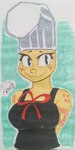 Rating: s
ID: 4423065
Date: 2023-11-18 21:33:25 -0500
Status: active
Score: 8
anthro bow_tie breasts bust_portrait chef_hat clothing colored cooking_with_tracy dinosaur female freckles hands_behind_back hat headgear headwear hi_res looking_at_viewer orange_body orange_scales portrait prehistoric_species redcito reptile scales scalie shirt simple_background smile solo tank_top topwear tracy_(cwt) traditional_media_(artwork) yellow_body yellow_scales post #4423065