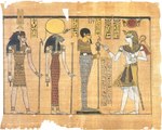 12th_century_bc ancient_art ankh anthro breasts clothed clothing deity egyptian egyptian_mythology felid female feral fur group hair hieroglyphics kneph male mammal middle_eastern_mythology mythology ramses_iii reptile scalie sekhmet simple_background snake text translated unknown_artist