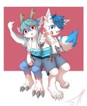 Rating: s
ID: 3912494
Date: 2023-03-06 16:11:50 -0500
Status: active
Score: 33
2019 anthro antlers barefoot blue_eyes blue_hair blue_stripes bottomwear canid canine cheek_tuft chest_tuft child claws clothed clothing dragon drawstring duo facial_tuft feet fox front_view full-length_portrait fully_clothed fur furred_dragon furred_scalie gesture gloves_(marking) grey_claws hair hand_gesture hi_res hoodie horn inner_ear_fluff leg_markings looking_at_viewer male mammal markings matching_outfits mythological_creature mythological_scalie mythology one_eye_closed open_clothing open_mouth open_shirt open_smile open_topwear plantigrade pointing pointing_at_viewer portrait pose red_eyes scalie shirt shorts side_by_side sidelocks simple_background sitting smile socks_(marking) stripes tail timothy_furry topwear tuft white_body white_claws white_fur wink winking_at_viewer young young_anthro young_male post #3912494