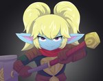 Rating: s
ID: 4981424
Date: 2024-08-12 13:53:01 -0400
Status: active
Score: 9
2023 armor blonde_hair blue_body blue_skin clothing digeldickerson female gloves hair hammer handwear hi_res holding_hammer holding_object holding_tool humanoid humanoid_pointy_ears kagurabachi league_of_legends leather leather_clothing leather_gloves leather_handwear looking_at_viewer maul meme not_furry pigtails pointy_ears poppy_(lol) purple_eyes red_scarf riot_games scarf simple_background smile solo tencent tools yordle post #4981424
