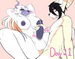 2021 absol absurd_res anal anal_penetration anthro areola black_hair blush breasts cali_(nastycalamari) canid canine darcy_(nyufluff) digital_media_(artwork) duo foreskin fox fur generation_3_pokemon genitals grey_areola grey_nipples grey_penis gynomorph gynomorph/male gynomorph_penetrated hair hand_on_another's_penis handjob handjob_while_penetrating hi_res humanoid_genitalia humanoid_penis intersex intersex/male intersex_penetrated male male_penetrating male_penetrating_gynomorph male_penetrating_intersex mammal meme nastycalamari nintendo nipples no_nut_november no_nut_sabotage orange_hair penetration penile penile_penetration penis penis_in_ass pokemon pokemon_(species) sex simple_background tan_body tan_fur trans_(lore) trans_woman_(lore) white_body white_fur