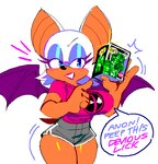 Rating: s
ID: 2993184
Date: 2021-10-26 02:56:30 -0400
Status: active
Score: 96
anthro bat bat_wings big_breasts blush bottomwear breasts clothed clothing dialogue digital_drawing_(artwork) digital_media_(artwork) dolphin_shorts english_text female funko_pop! glistening_eyelids high_waisted_bottomwear high_waisted_shorts lidded_eyes looking_at_viewer mammal membrane_(anatomy) membranous_wings rouge_the_bat sega shirt shorts solo sonic_the_hedgehog_(series) talking_to_viewer text topwear wamudraws wings post #2993184