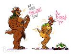 4:3 age_difference aged_up anthro balls barazoku barely_visible_balls barely_visible_genitalia blush bowser bowser_jr. bracelet brown_balls brown_body brown_nipples brown_penis casual_nudity clothing conditional_dnp countershade_face countershade_feet countershade_torso countershading covering covering_crotch dialogue discarded_clothing duo embarrassed english_text father_(lore) father_and_child_(lore) father_and_son_(lore) feet flaccid flustered flustered_male foreskin genital_piercing genitals hair humanoid_genitalia humanoid_penis jewelry koopa koopa_shell larger_male male male/male mario_bros mature_male muscular muscular_male nintendo nipple_piercing nipple_ring nipples nude older_male parent_(lore) parent_and_child_(lore) parent_and_son_(lore) pecs penis penis_piercing piercing poppin prince_albert_piercing red_hair ring_piercing scalie shell simple_background size_difference smaller_male son_(lore) spiked_shell spiked_tail spikes spikes_(anatomy) suntan tail tan_line teasing text turtle_shell younger_male