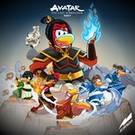 1:1 aang anthro appa_(avatar) armor avatar:_the_last_airbender avian azula_(avatar) bird bison black_hair bottomwear bovid bovine brown_body brown_hair clothing club_penguin dress english_text female fire frown fur group hair hi_res horn katara looking_at_viewer male mammal momo_(avatar) nickelodeon on_one_leg pants penguin ponytail red_body relampago686 robe shirt smile sokka standing teeth text toph_beifong topwear water white_body white_fur yellow_body zuko