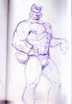 Rating: q
ID: 147594
Date: 2011-07-07 04:31:25 -0400
Status: active
Score: 8
anthro bulge canid canine clothed clothing gesture hand_gesture hi_res male mammal monochrome muscular muscular_anthro muscular_male nipples pointing pointing_down poop_(artist) purple_and_white sketch solo speedo swimwear tail topless post #147594