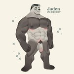 1:1 abs anthro balls bear beard biceps big_muscles big_penis black_body black_fur black_hair caldatelier facial_hair fist foreskin fur genitals giant_panda hair hi_res humanoid_genitalia humanoid_penis male mammal mastectomy_scar multicolored_body multicolored_fur muscular muscular_male nipples nude penis phalloplasty_scar pubes scar shaved_fur simple_background solo sparkles standing thick_thighs trans_(lore) trans_man_(lore) triceps two_tone_body two_tone_fur vein veiny_penis white_background white_body white_fur