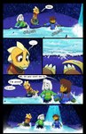 absolutedream absurd_res asriel_dreemurr boss_monster_(undertale) bovid caprine child comic dialogue english_text frisk_(undertale) hi_res human lizard mammal monster_kid reptile river scalie soaked stripes text undertale undertale_(series) water young