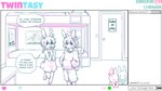 16:9 anthro aogami aria_(aogami) bed biped bottomwear braided_hair brother_(lore) brother_and_sister_(lore) bunk_bed chirmaya clothed clothing dialogue door duo english_text female female_anthro furniture hair hi_res hoodie hymn_(aogami) lagomorph leporid male mammal open_mouth open_smile rabbit shorts sibling_(lore) sister_(lore) smile speech_bubble streaming tail text topwear twins_(lore) widescreen young young_anthro young_female young_male