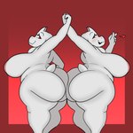 Rating: q
ID: 5570823
Date: 2025-05-14 00:08:09 -0400
Status: active
Score: 24
1:1 absurd_res anthro areola big_breasts big_butt blush boss_monster_(undertale) bovid breasts butt caprine clone duo female fur goat heart_symbol hi_res horn huge_breasts huge_butt looking_at_viewer mammal mature_female nude overweight overweight_female simple_background sleepingpowder slightly_chubby thick_thighs toriel undertale undertale_(series) white_body white_fur post #5570823