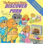 anthro bear berenstain_bears bodily_fluids brother_bear_(character) clothed clothing computer crying electronics english_text family female feral feral_on_feral fur grandfathered_content group hat headgear headwear looking_at_porn low_res male mama_bear mammal music nightcap owllover papa_bear parody pornography sister_bear tears text