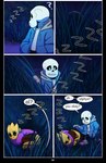 absolutedream absurd_res alphys animated_skeleton bone comic comic_sans dialogue english_text eyewear goggles grass hi_res lizard plant reptile sans_(undertale) scalie skeleton sleeping text undead undertale undertale_(series)