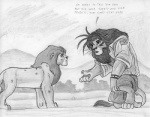 2008 ajinta anthro arthos comic dialogue digitigrade english_text felid feral greyscale ill leovictor lion male mammal monochrome pantherine quadruped shaded sketch tail tail_tuft text tuft