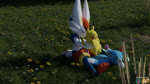 16:9 3d_(artwork) 3d_animation animated anthro assisted_sex blender_(artwork) brionne cinderace digital_media_(artwork) doublestuffed female female_penetrated feral feral_on_feral feral_penetrated feral_penetrating feral_penetrating_feral generation_1_pokemon generation_7_pokemon generation_8_pokemon genitals grass group held_up holding_another lying male male/female male_penetrating male_penetrating_female nintendo no_sound penetration penis pikachu plant pokemon pokemon_(species) sex short_playtime sitting trio vaginal vaginal_penetration webm widescreen