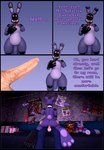 2023 3d_(artwork) absurd_res anal anal_penetration animatronic anthro balls belly big_penis black_border border bow_tie butt comic dialogue digital_media_(artwork) duo english_text five_nights_at_freddy's five_nights_at_freddy's_2 from_front_position genitals gift hi_res lagomorph leporid machine male male/male male_penetrated male_penetrating male_penetrating_male mammal mastery_position moan nsg_editor nude penetrable_sex_toy penetration penis plushie poster rabbit robot scottgames sex sex_toy source_filmmaker_(artwork) text withered_bonnie_(fnaf)