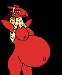 2023 animated anthro belly big_belly big_breasts blaziken breasts dancing digital_media_(artwork) female generation_3_pokemon hi_res highcaloriesand huge_belly jiggling navel nintendo nipples nude outie_navel pixel_(artwork) pixel_animation pokemon pokemon_(species) pregnant pregnant_anthro pregnant_female red_body roxy_(zdog909) shaking shaking_belly solo wide_hips