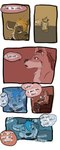 2016 anthro biped canid cobalt_(tatsuchan18) collar comic english_text eyes_closed fur group hair havoc_(tatsuchan18) hi_res hyena male mammal open_mouth petting sitting speech_bubble tatsuchan18 text thought_bubble trio