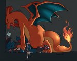 2015 3_toes against_surface against_wall ahegao ambiguous_gender ambiguous_penetrated ambiguous_penetration anthro big_dom_small_sub black_body black_fur blue_body blue_fur blue_tail blush bodily_fluids braeburned breath butt canid canine charizard claws cum cum_drip cum_inside cum_on_butt cum_on_ground curling_toes digital_media_(artwork) dominant dragon dripping drooling duo erection excessive_cum excessive_genital_fluids eyes_closed feet fire flaming_tail fucked_silly fur generation_1_pokemon generation_4_pokemon genital_fluids genitals hi_res hindpaw interspecies larger_male looking_pleasured lucario male male/ambiguous male_penetrating male_penetrating_ambiguous mammal membrane_(anatomy) membranous_wings moan motion_lines multicolored_body multicolored_fur mythological_creature mythological_scalie mythology nintendo nude open_mouth orange_body orange_scales orange_tail orgasm orgasm_face panting pawpads paws penetration penis pokemon pokemon_(species) saliva scales scalie sex side_view signature size_difference smaller_male tail tan_body tan_fur third-party_edit toe_claws toes tongue tongue_out wings