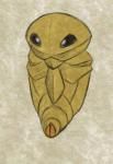 animal_genitalia arthropod chrysalis clitoris cloaca female feral generation_1_pokemon genitals insect kakuna nintendo pokemon pokemon_(species) python13rp simple_background solo white_background yaroul