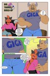 anthro bulge chastity_cage chastity_device comic detailed_bulge duo english_text femboy generation_1_pokemon generation_7_pokemon geng genital_outline hi_res male male/male meme muscular muscular_male nintendo no_nut_november pecs penis_outline pokemon pokemon_(species) right_to_left size_difference tauros text torracat url