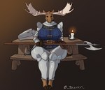 Rating: s
ID: 3965972
Date: 2023-04-01 18:46:05 -0400
Status: active
Score: 103
anthro antlers armor big_breasts breasts brown_body candle clothed clothing deer digital_media_(artwork) female fur furniture gerry_(mcdoogiy) halberd headgear helmet holding_object holding_weapon hooves horn huge_breasts jezzlen looking_at_viewer mace mammal melee_weapon moose new_world_deer polearm seat simple_background sitting smile solo table thick_thighs weapon post #3965972