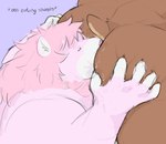 anal anthro bear butt butt_grab close-up digital_media_(artwork) duo eyes_closed faceless_character faceless_male felid fur gerald_(geratakes) geratakes hand_on_butt hi_res lion male male/male mammal mane oral overweight overweight_male pantherine pink_body pink_fur rimming rimming_male saliva_on_butt sean_(geratakes) sex sex_shot short_tail sound_effects tail