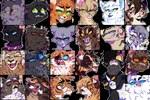 2016 absolutely_everyone alpha_channel annoyed black_body black_fur blood blue_body blue_eyes blue_fur bluestar_(warriors) blush bodily_fluids brightheart_(warriors) brokenstar_(warriors) calico_cat cinderpelt_(warriors) classic_tabby cloudtail_(warriors) collar crookedstar_(warriors) crying darkstripe_(warriors) digital_drawing_(artwork) digital_media_(artwork) disability domestic_cat drooling dustpelt_(warriors) eyelashes fangs felid feline felis female feral firestar_(warriors) fluffy fur glistening glistening_eyes graystripe_(warriors) green_eyes grey_body grey_fur grin group hair hi_res iyd large_group leopard_spots leopardstar_(warriors) lidded_eyes lionheart_(warriors) longtail_(warriors) mackerel_tabby male mammal markings missing_eye open_mouth orange_body orange_eyes orange_fur outline rabies ravenpaw_(warriors) redtail_(warriors) rosetted_tabby runningnose_(warriors) saliva sandstorm_(warriors) scar scourge_(warriors) sharp_teeth silverstream_(warriors) simple_background smile snot sparkles spiked_collar spikes spots spotted_body spotted_fur spotted_tabby spottedleaf_(warriors) tabby_cat tallstar_(warriors) tan_body tan_fur tears teeth tigerstar_(warriors) tongue tongue_out tortoiseshell_cat transparent_background tuxedo_cat warriors_(book_series) white_body white_fur white_outline whitestorm_(warriors) yellow_eyes yellowfang_(warriors)