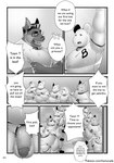 absurd_res anal anthro anthro_on_anthro bear berg_(pe++) bottomless canid canine canis clothed clothing coach comic dialogue domestic_dog duo english_text eyewear glasses group gym hi_res high_school kemo_cafe lagomorph leporid lew_(pe++) male male/male mammal monochrome mouse murid murine overweight profanity rabbit rodent school speech_bubble sport strawberry_milk_(artist) student teacher text thought_bubble url wrestling