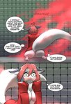 bathroom blush butt canid canine clothed clothing comic dialogue duo emily_(lizzard_sama) english_text female fox genitals green_eyes hi_res lizzard_sama mammal partially_clothed pussy smoke text