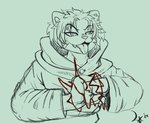Rating: s
ID: 5275286
Date: 2024-12-30 02:52:48 -0500
Status: active
Score: 3
2024 ambiguous_gender anthro clothing cosplay cute_fangs electricity facial_markings fangs felid half-length_portrait head_markings hybrid jujutsu_kaisen krech mammal markings mustelid otter pantherine portrait pupils salaciouslx selective_coloring signature simple_background sketch slit_pupils solo striped_markings stripes teeth tiger tongue tongue_out topwear yuji_itadori post #5275286