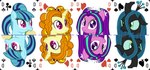 2024 absurd_res adagio_dazzle_(eg) alpha_channel aria_blaze_(eg) arthropod black_body blonde_hair blue_body blue_hair card changeling digital_media_(artwork) earth_pony equestria_girls equid equine female feral food friendship_is_magic group hair hasbro headshot_portrait hi_res horn horse inkscape_(artwork) mammal multicolored_hair my_little_pony mythological_creature mythological_equine mythology nom orange_hair parclytaxel pegasus playing_card_template pony portrait pupils purple_hair queen_chrysalis_(mlp) queen_of_clubs queen_of_diamonds queen_of_hearts_(card) queen_of_spades simple_background slit_pupils smile smiling_at_viewer sonata_dusk_(eg) spiked_hairband symmetry_(rotational) taco tarot tarot_card tarot_nouveau the_dazzlings_(eg) twintails_(hairstyle) two_tone_hair unicorn v_bangs white_background wings yellow_body